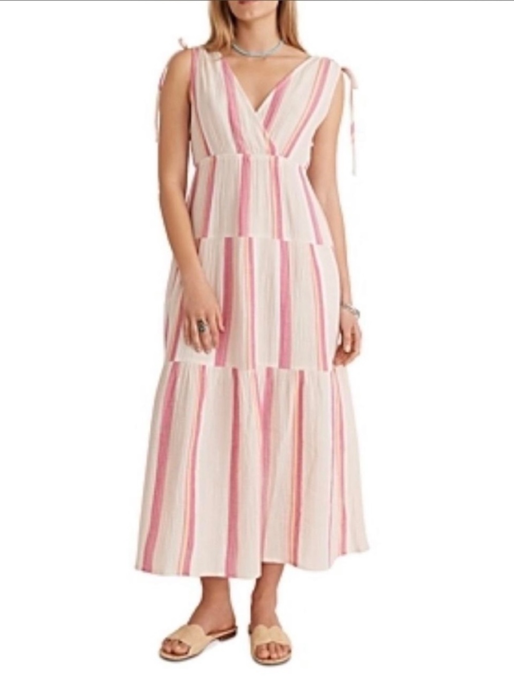 Marine Layer 100% Cotton Gauze Midi/Maxi Dress XS Summer Vacation Beach